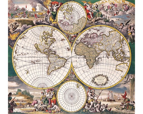 Фотообои D2-044 Divino Старинная карта мира, 3 м х 2.7 м