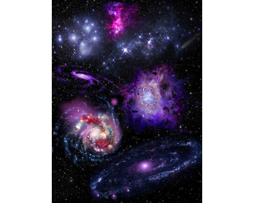 Фотообои K-072 Divino Яркие галактики 2 м х 2.7 м