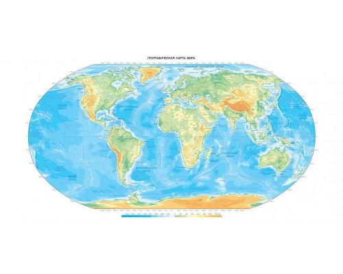 Фотообои L-085 Divino Географическая карта мира, 3 м х 1.47 м